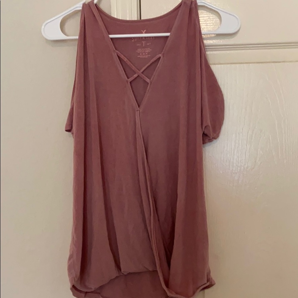 American Eagle cold shoulder top
